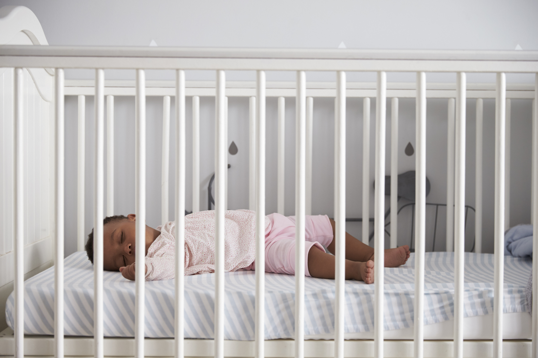 Baby sleeping in crib